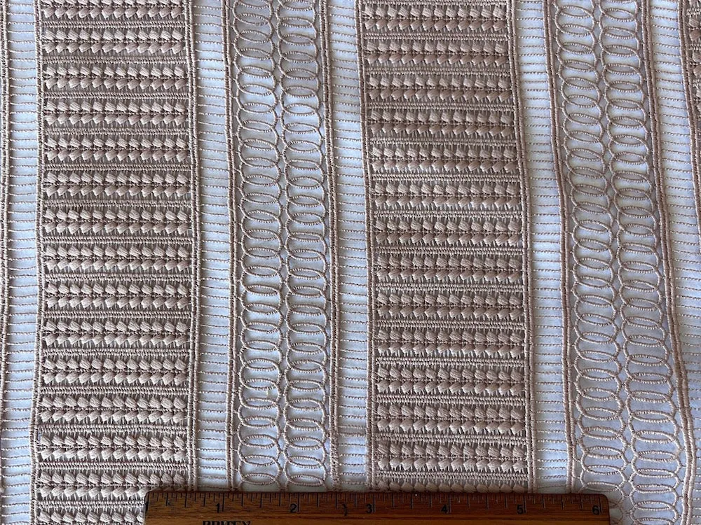 Couture Sophisticated Rosy French Bisque Guipure Lace Fabric