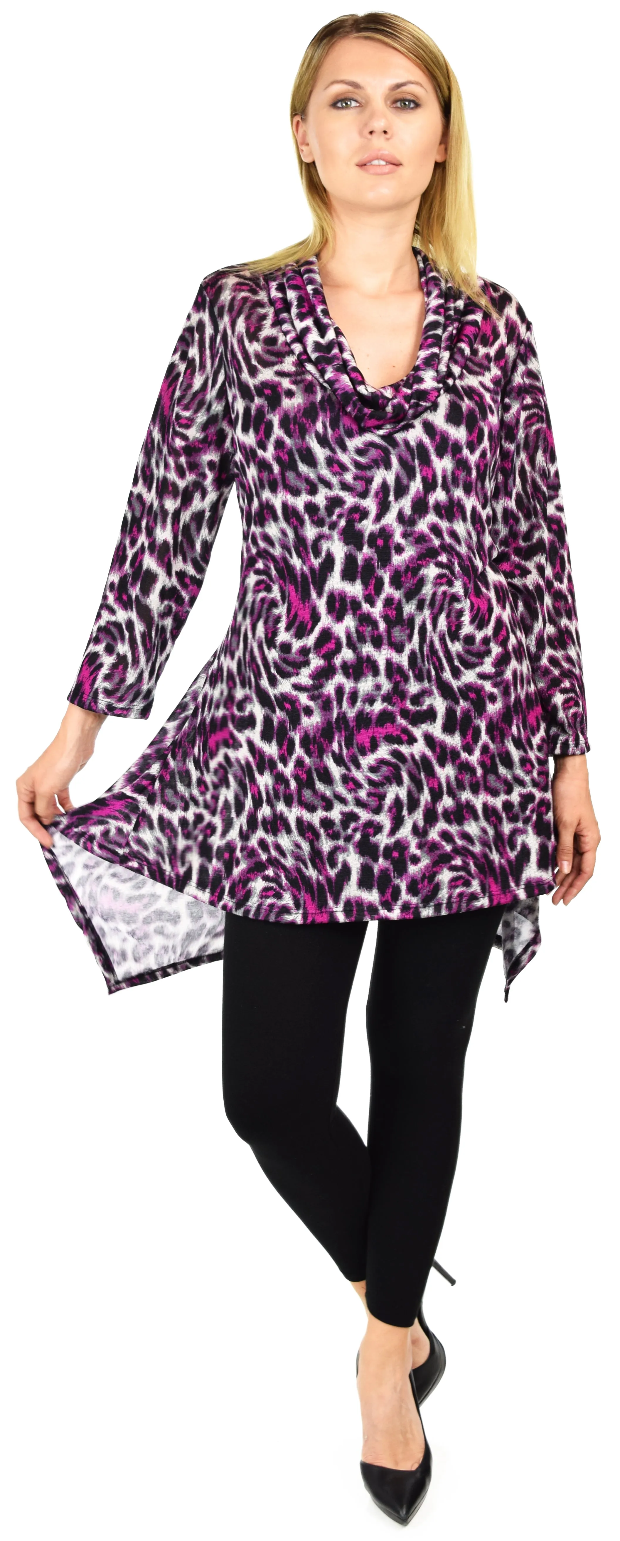 Cowl Neck Tubic, Traveler Tunic, Boho, Gypsy,Lagenlook Tunic,  Designer Plus size top, Plus Tunic