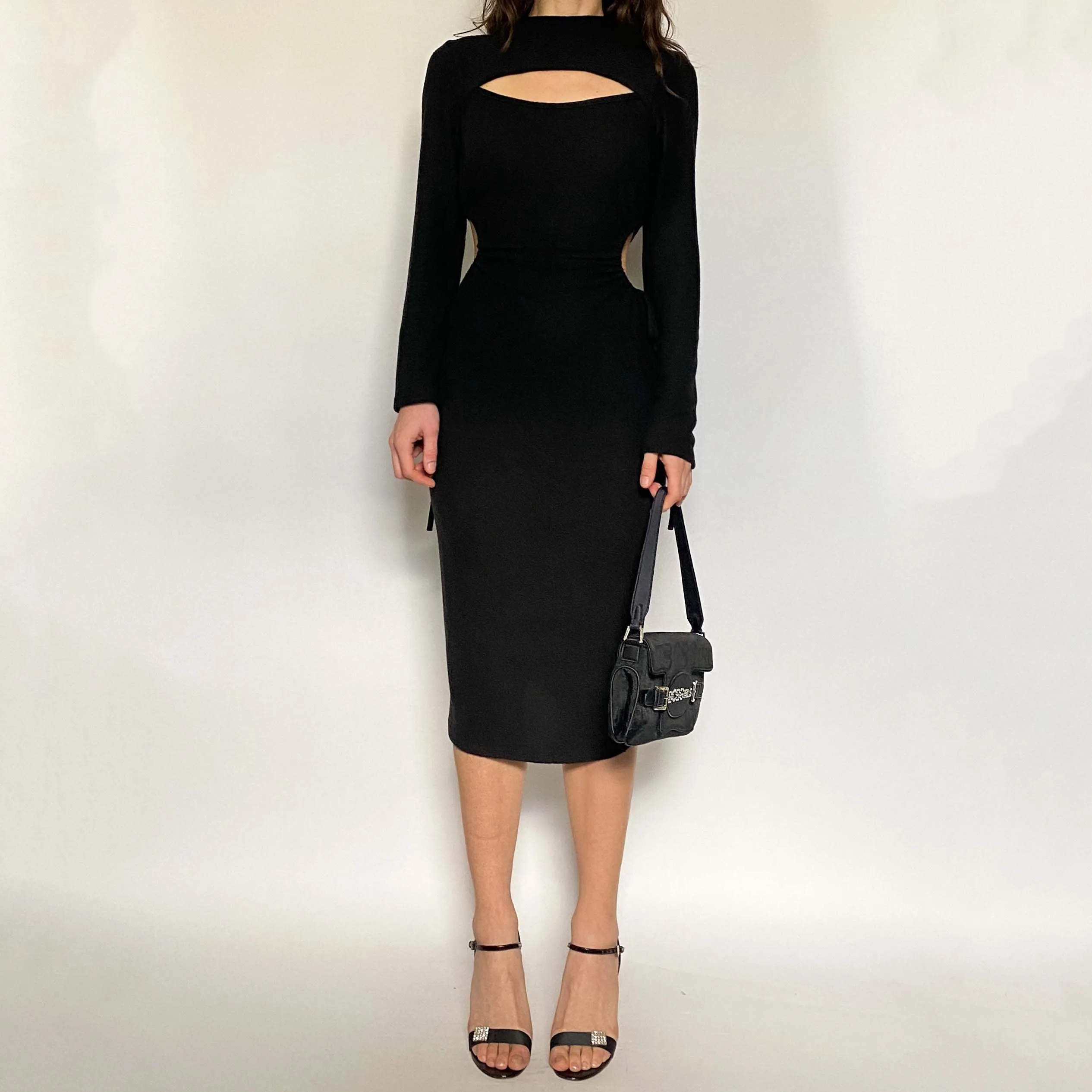cut out sweater dress - large