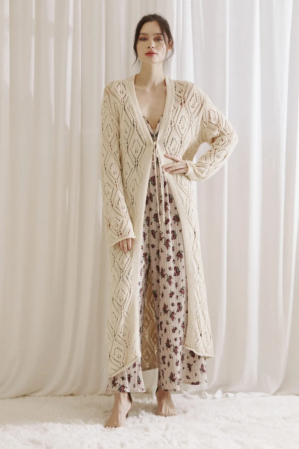 Diamond Knit Duster Cardigan