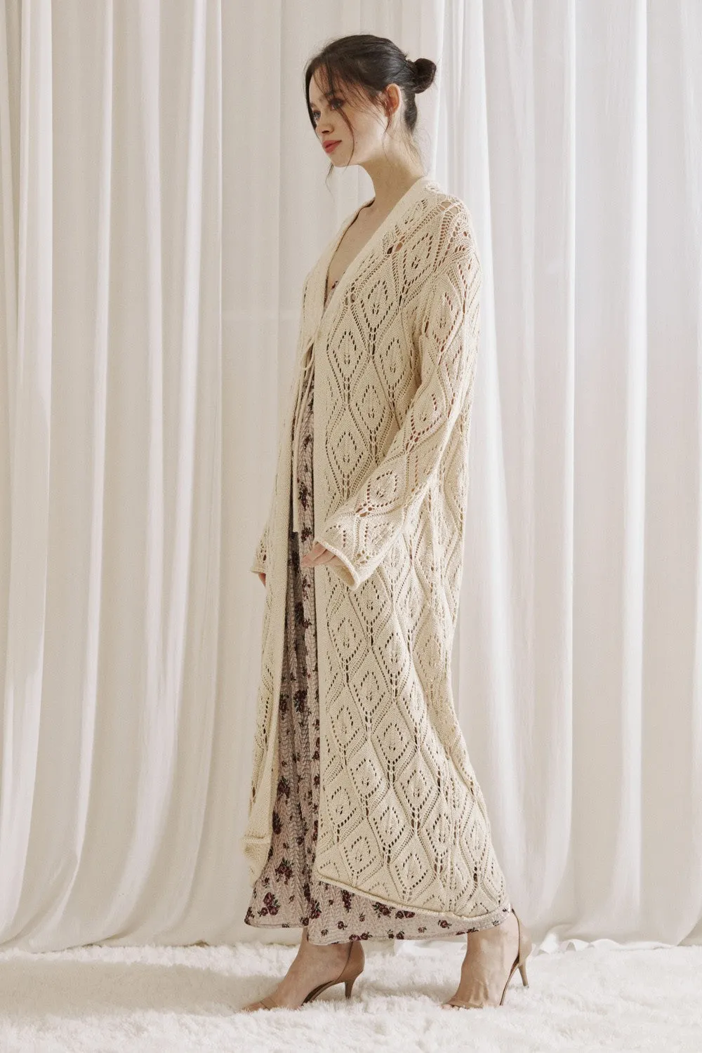 Diamond Knit Duster Cardigan