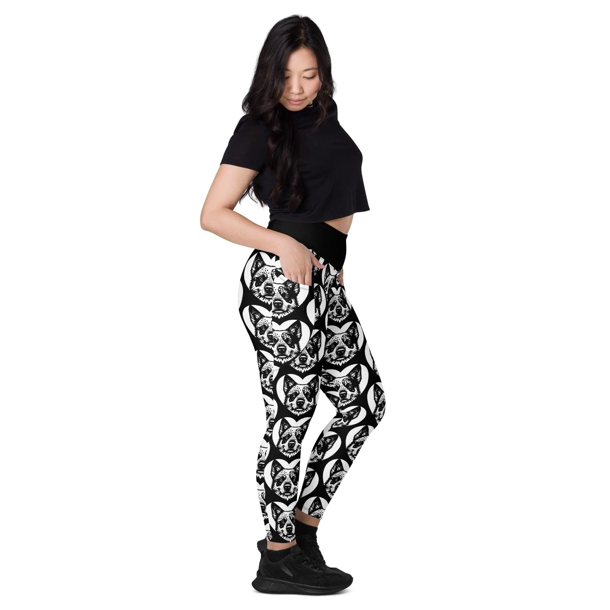 DOG BREED LEGGINGS with pockets - AUSTRALIAN CATTLE DOG - HERTTAHOUND