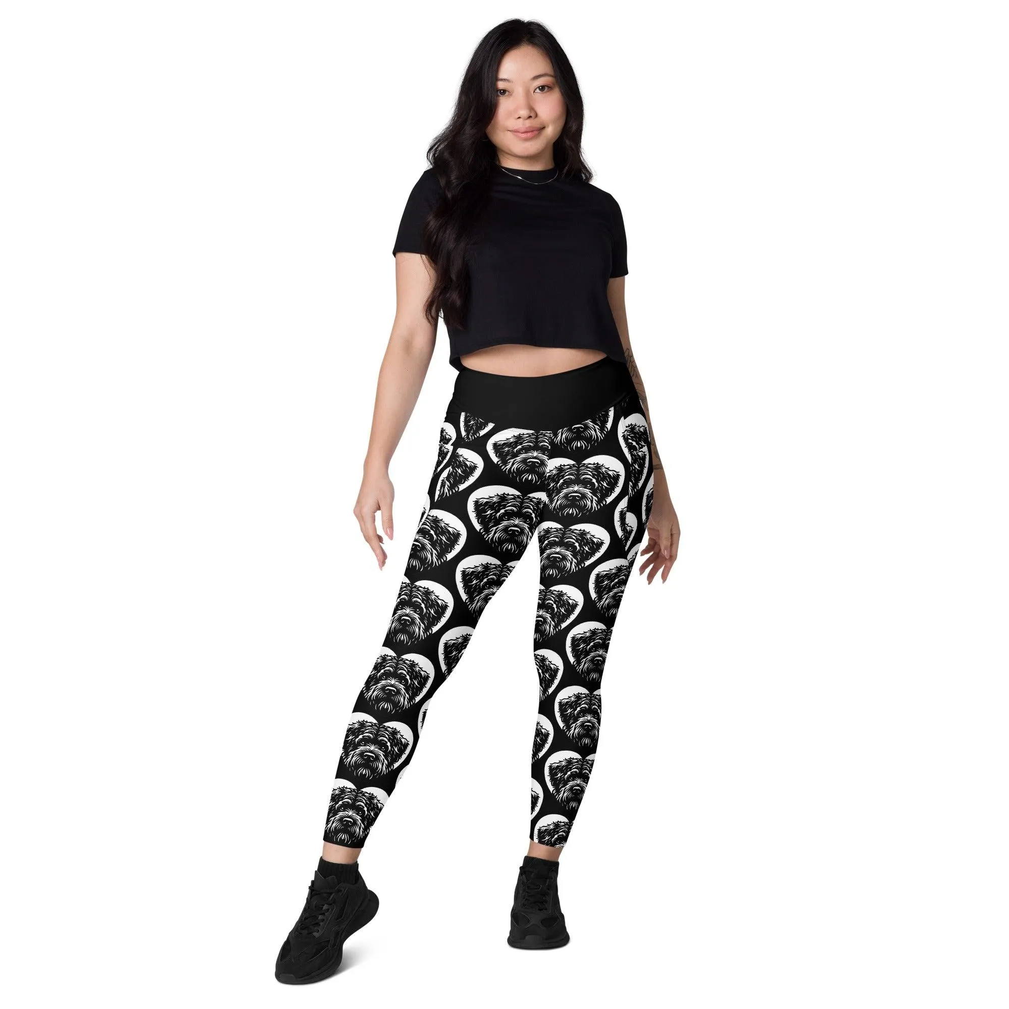 DOG BREED LEGGINGS with pockets - BOUVIER DES FLANDRES - HERTTAHOUND