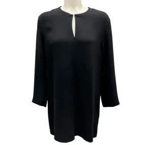 Donna Karan Black Crepe Tunic Top