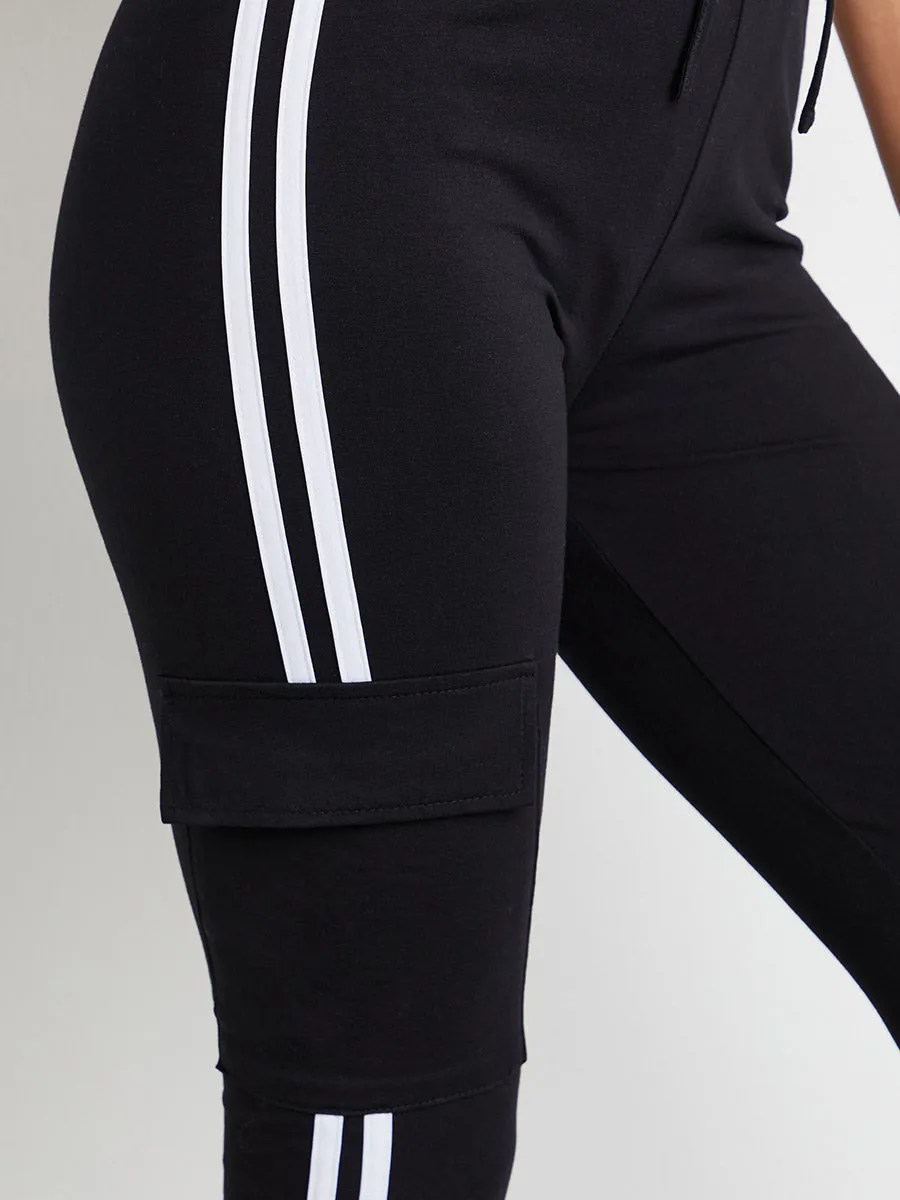 Double Side Stripe Legging with Pocket Detail