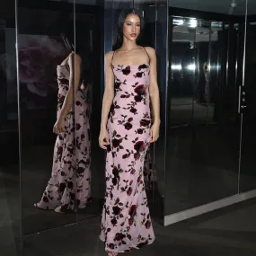 Elegant Floral Print Maxi Dress