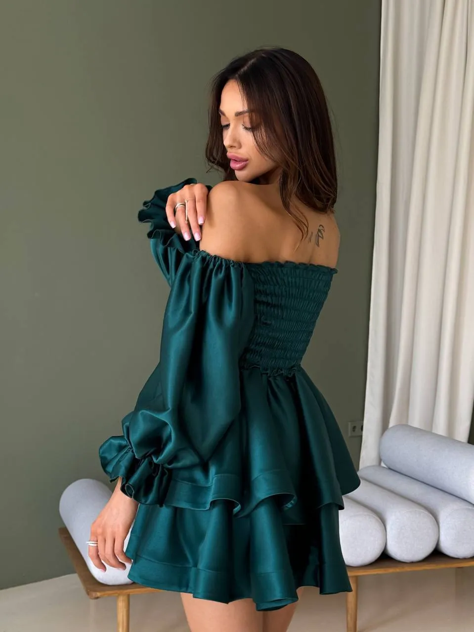 Emerald mini dress “Vesta”