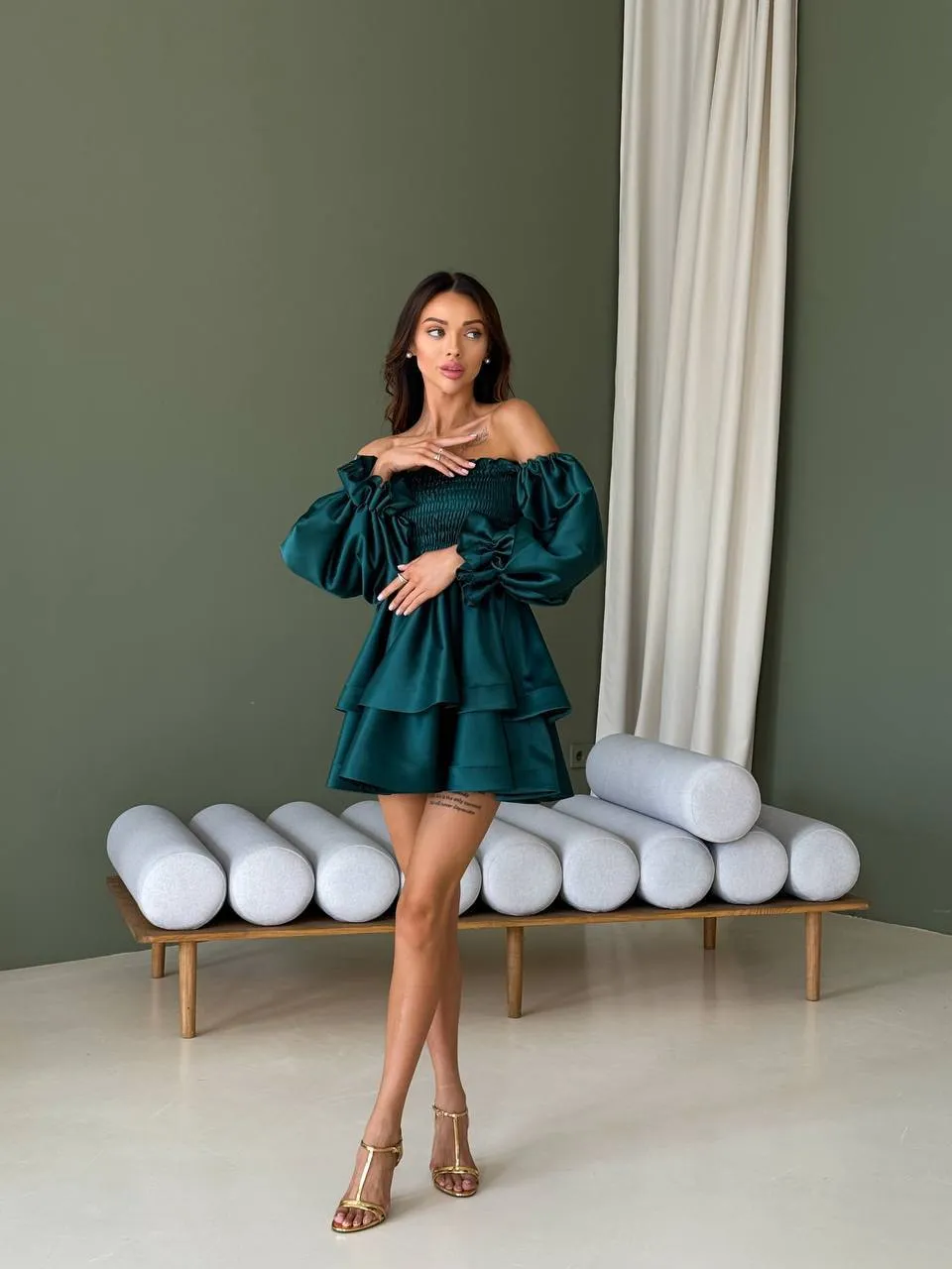 Emerald mini dress “Vesta”