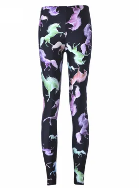 Fashion Colored Cartoon Horse God Pant