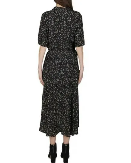 Floral Crepe Wrap Dress