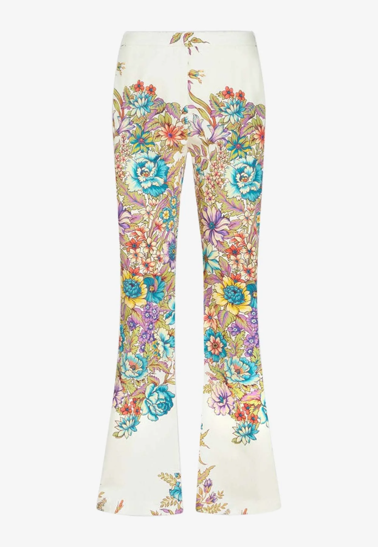 Floral Print Flared Pants