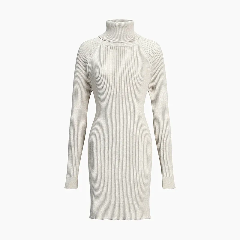 Geribbelde Coltrui Jurk