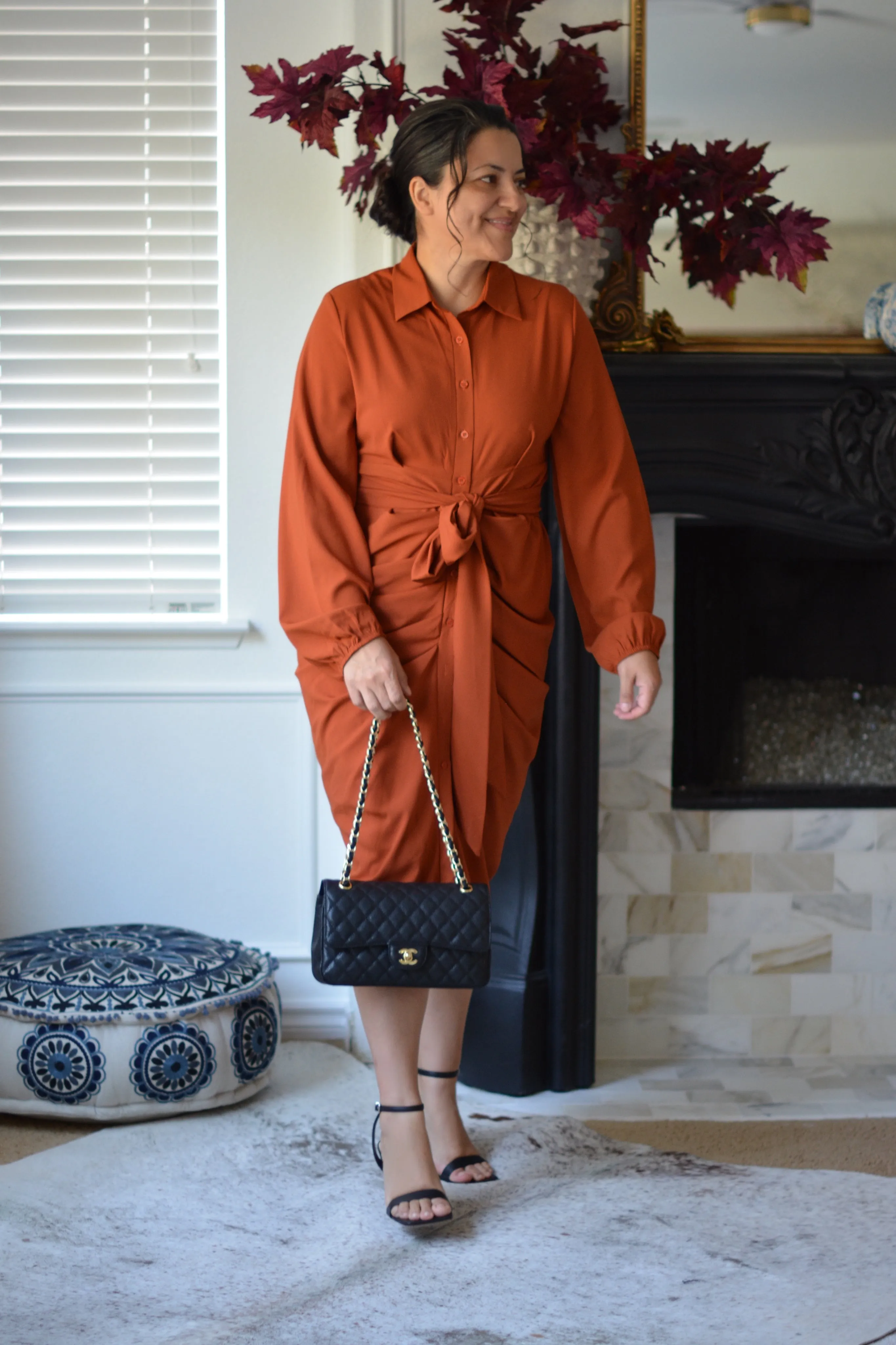 Gia Rust Midi Dress
