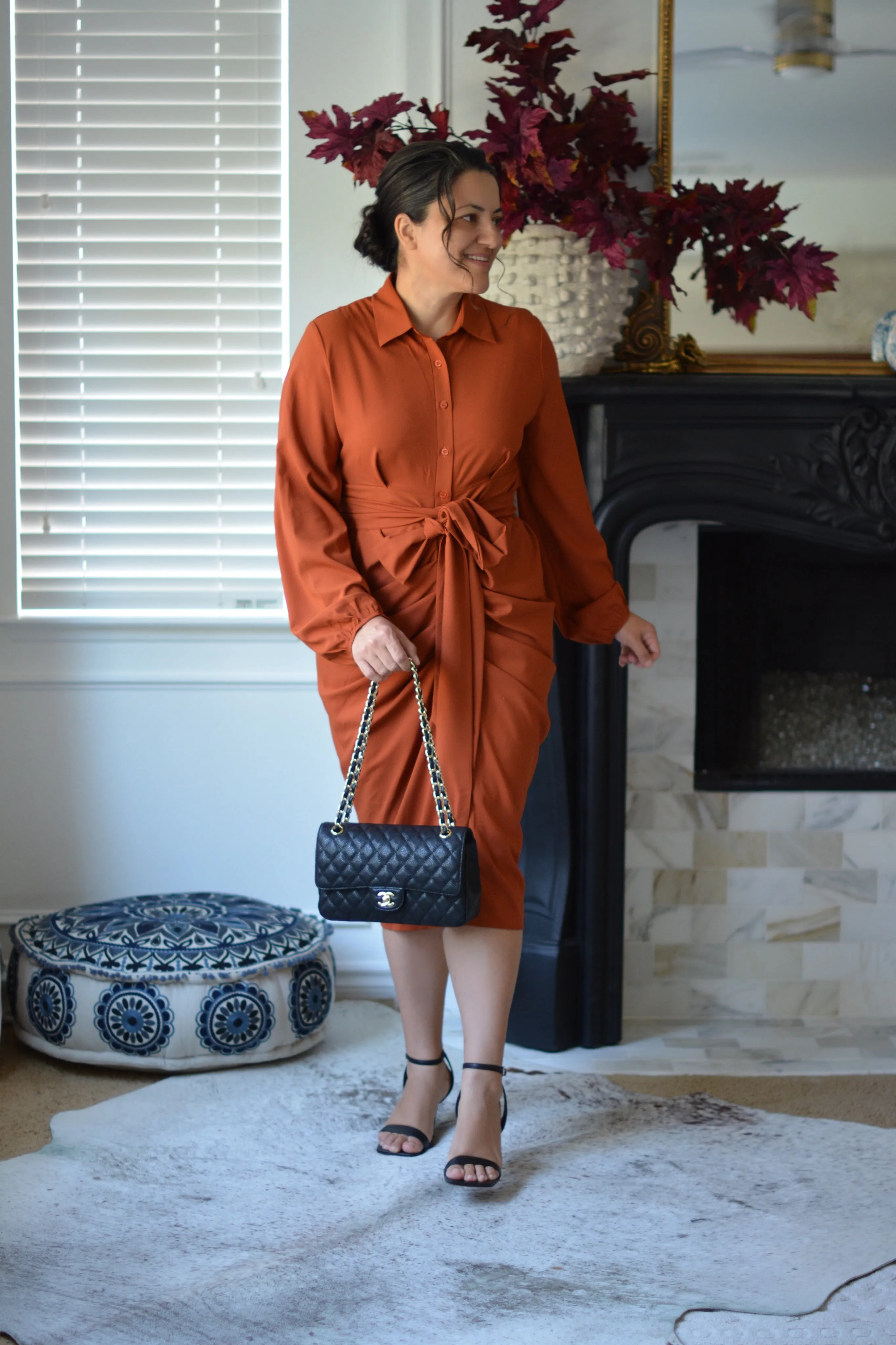 Gia Rust Midi Dress