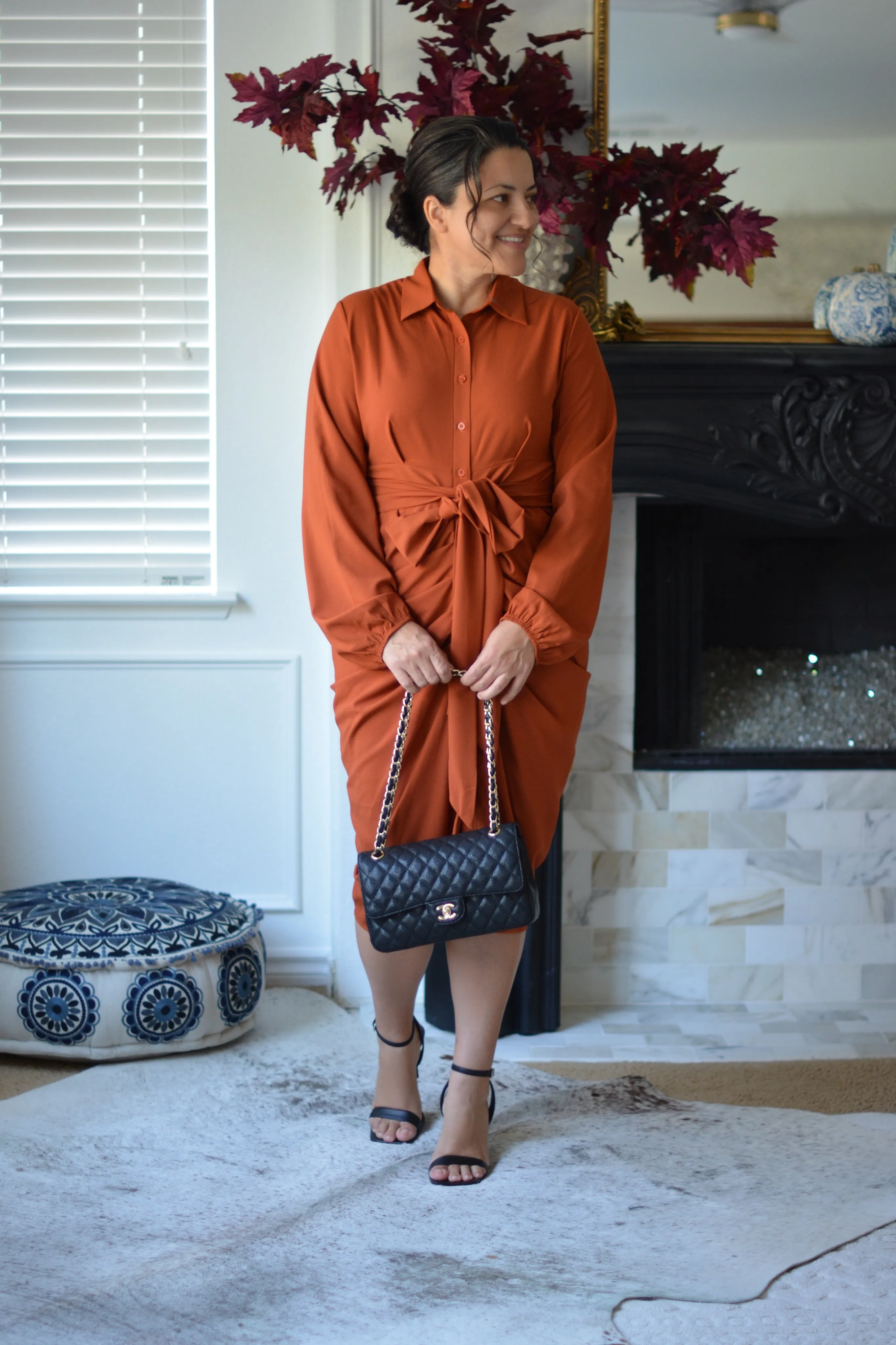 Gia Rust Midi Dress