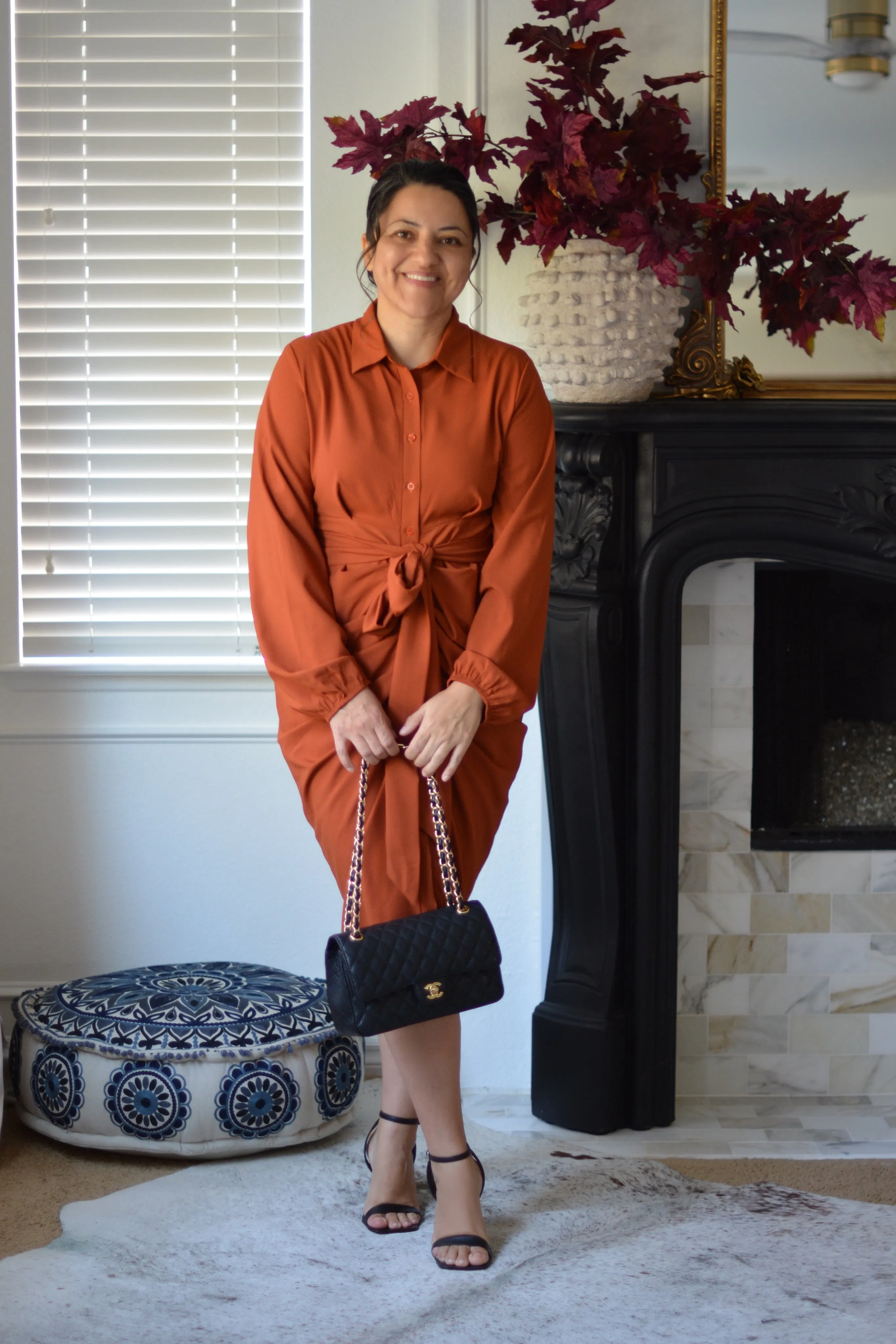 Gia Rust Midi Dress