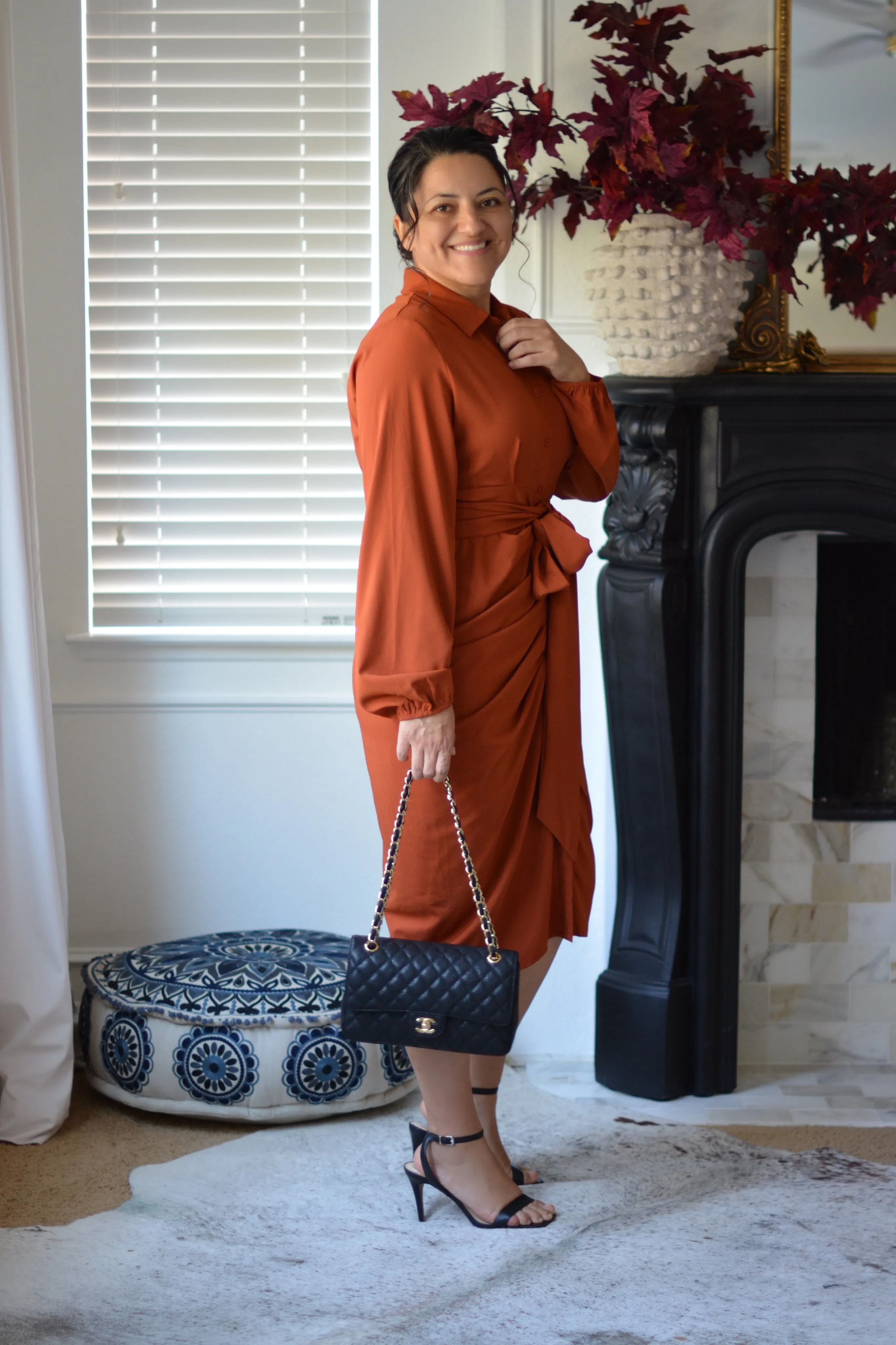 Gia Rust Midi Dress
