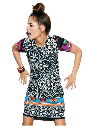 Gironel La Monochrome Colour Pop Dress Desigual Style 61V28A0