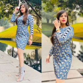 Grey Floral Tunic