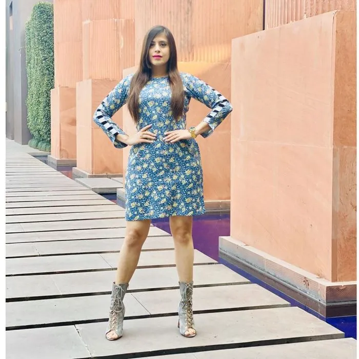 Grey Floral Tunic