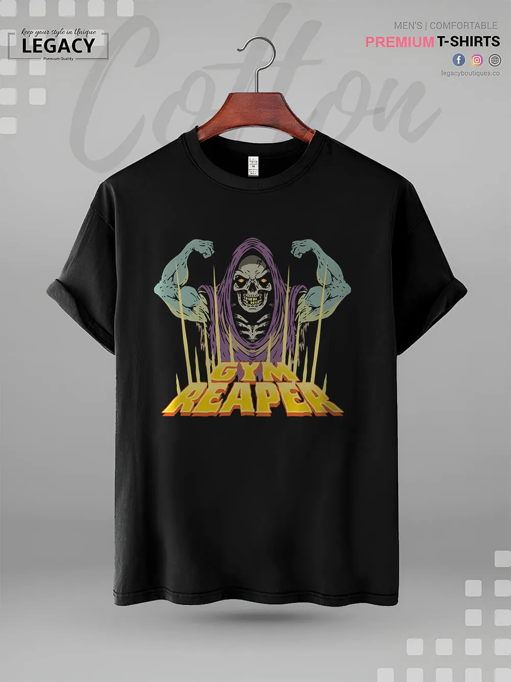 Gym Reaper Print High Quality In Cheapest Price Men's T-Shirt