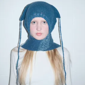 Handknitted Scarf Hats, Blue