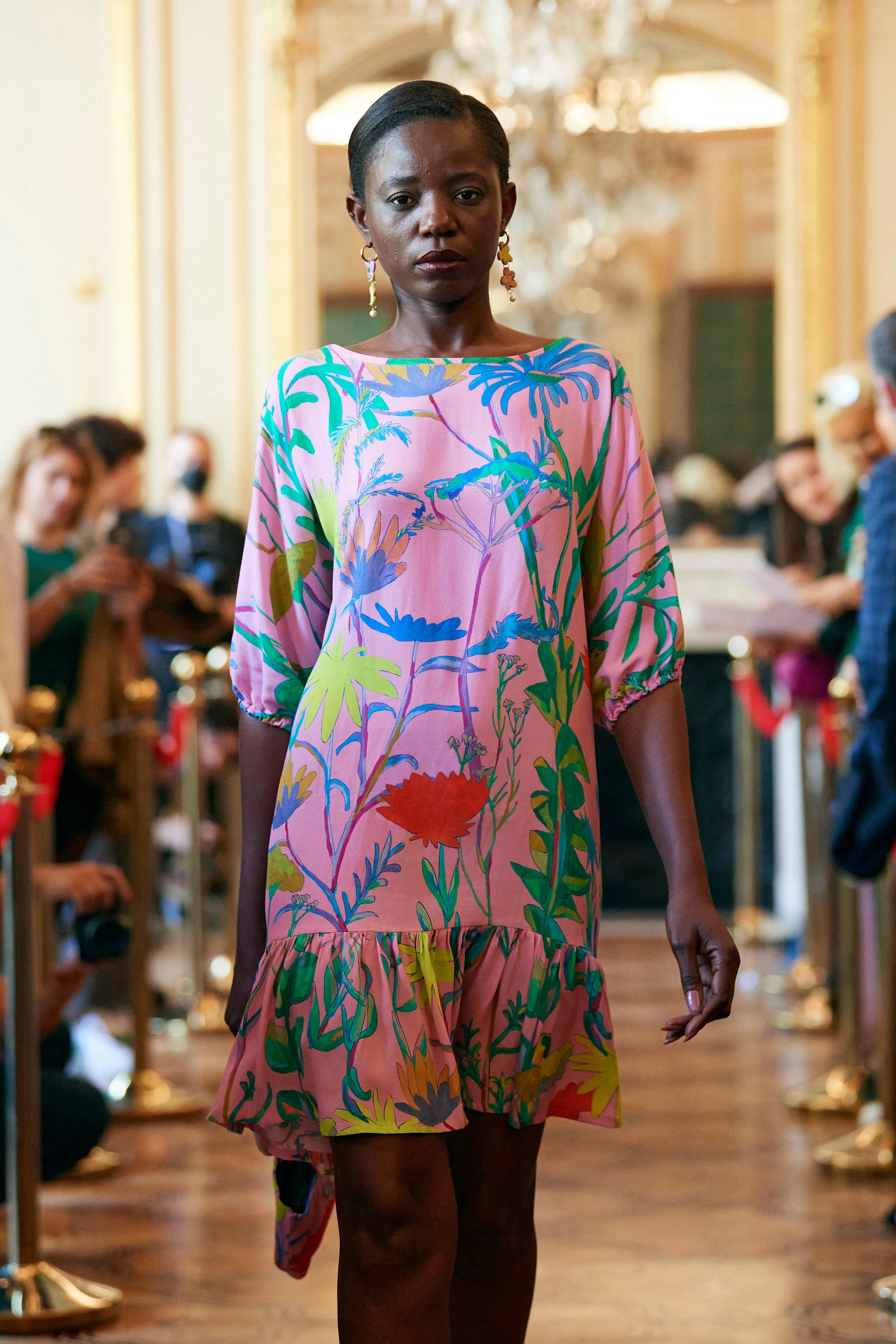 Highlands Floral Ruffle T-Dress