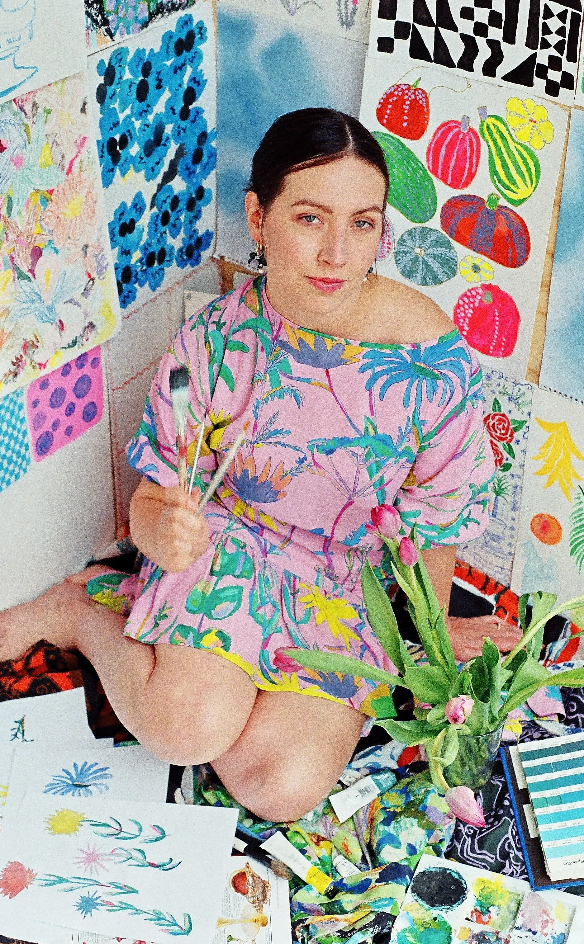 Highlands Floral Ruffle T-Dress