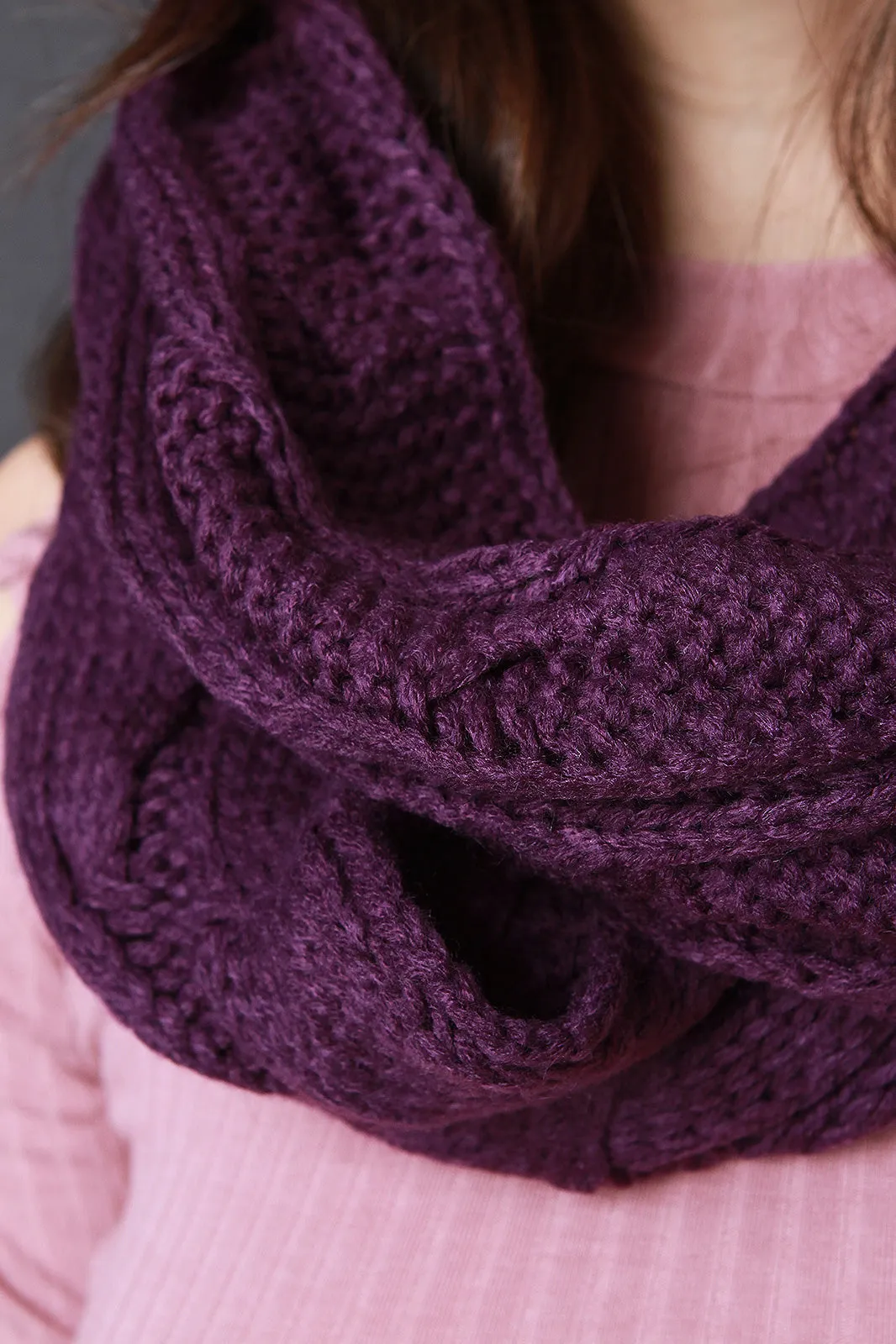 Interwoven Crochet Infinity Scarf