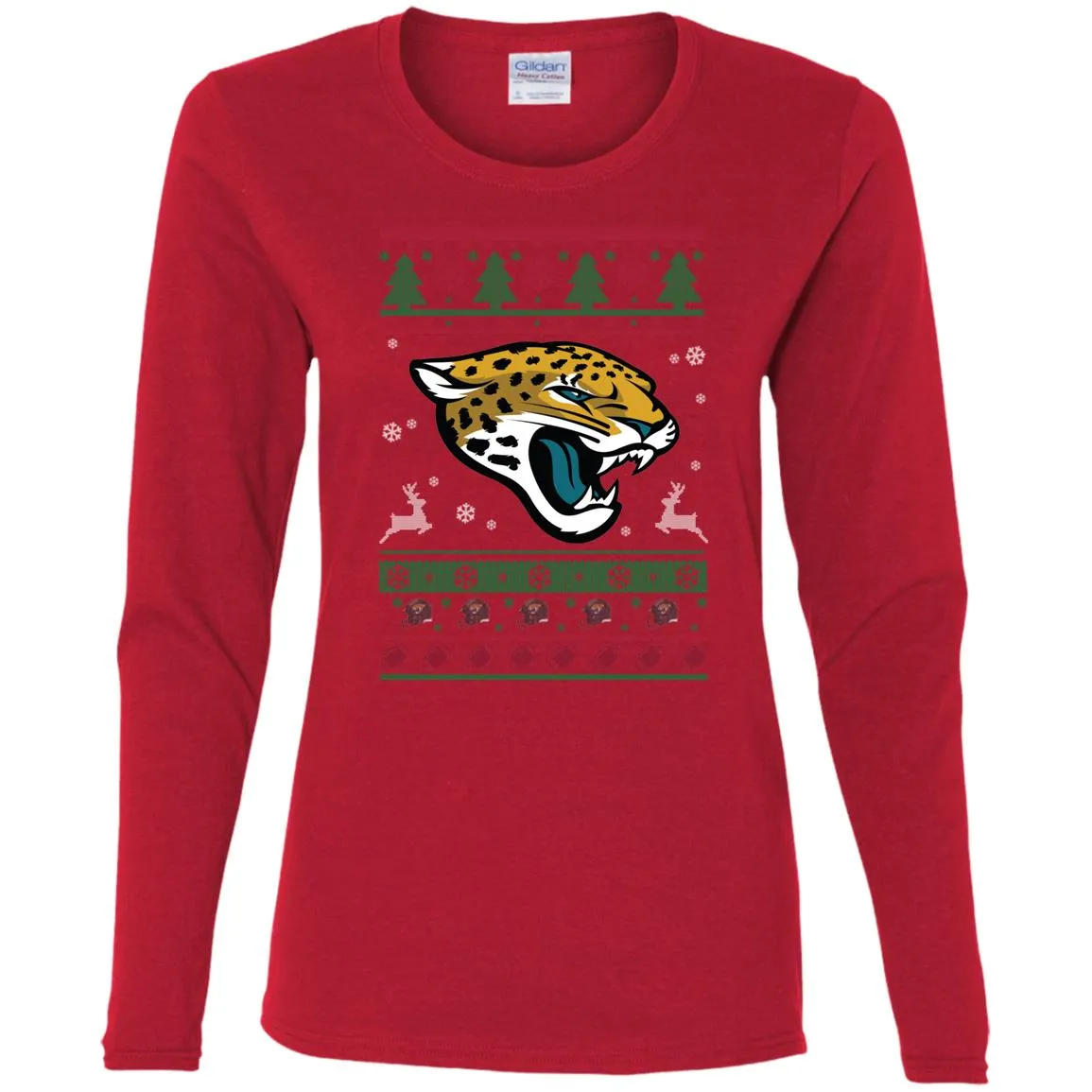 Jacksonville Jaguars Logo Football Teams Ugly Christmas Sweater Women Long Sleeve Shirt