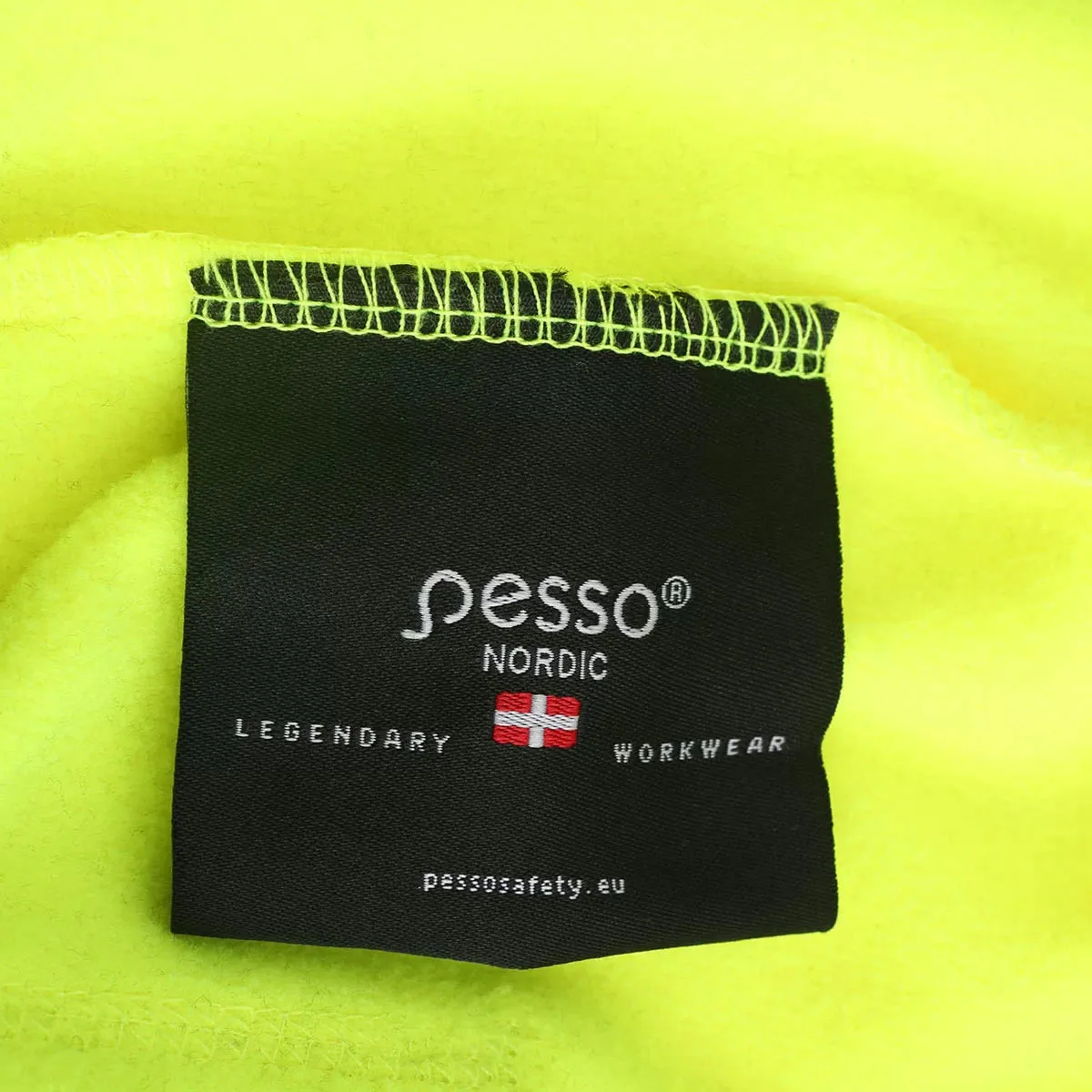 JERSEY_HV, WARM ZIP THROUGH HOODIE PESSO JERSEY, BLACK/YELLOW