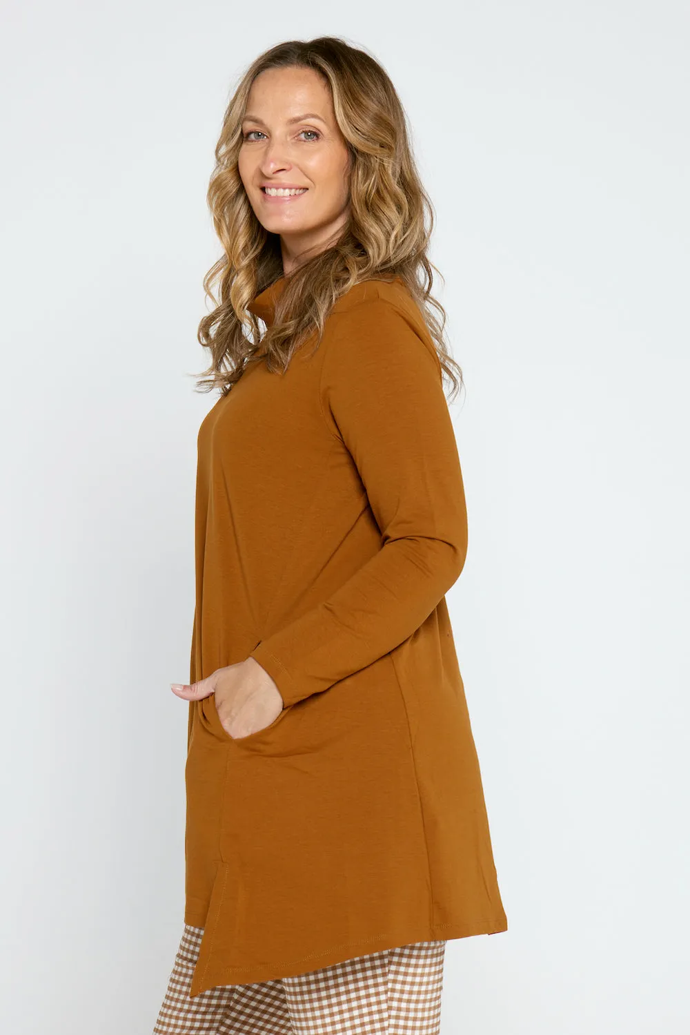 Joslin Cowl Tunic - Toffee