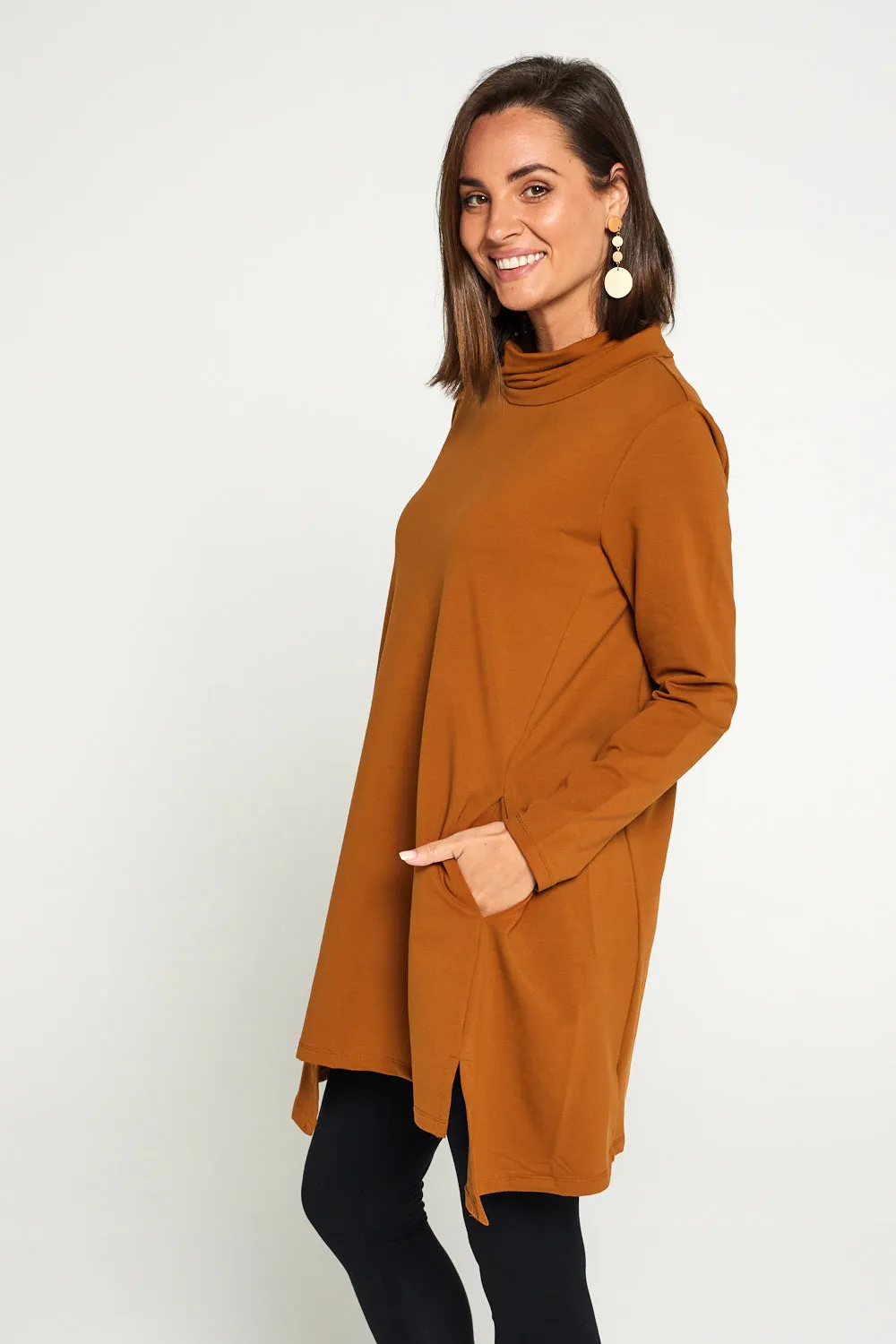 Joslin Cowl Tunic - Toffee