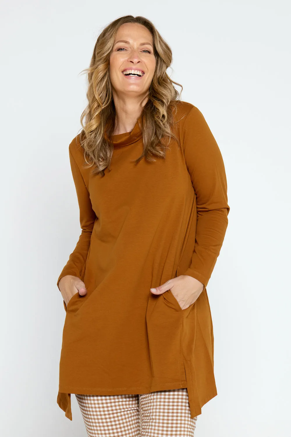 Joslin Cowl Tunic - Toffee