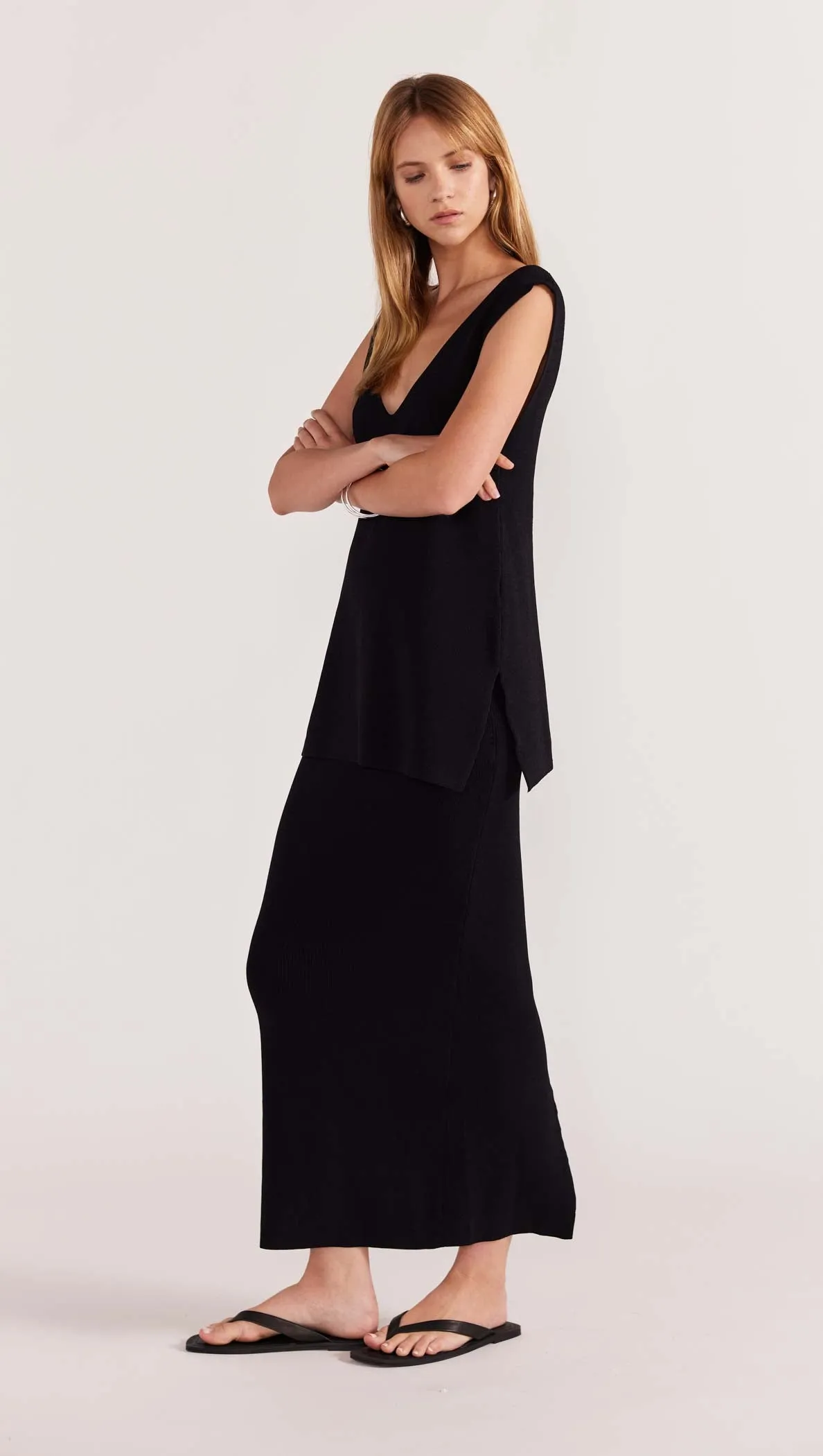 KAIA KNIT MIDI SKIRT - Extra 15% off