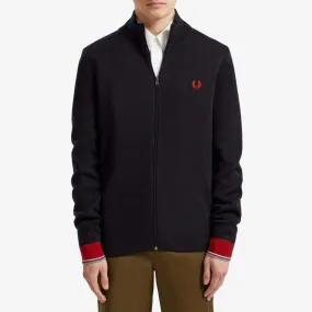 Knitted Track Jacket (Navy)