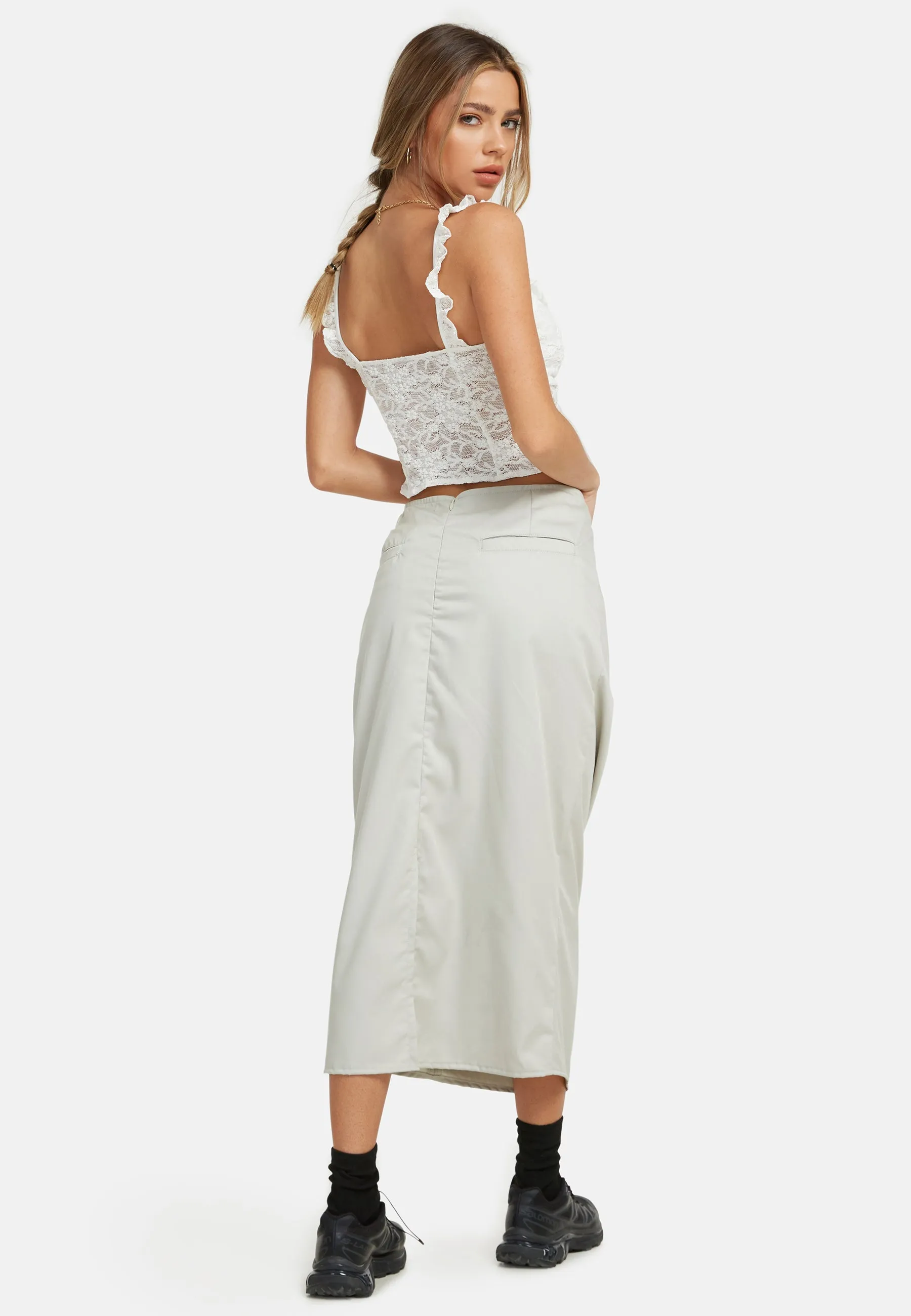 Laru Corset Top in Lace Ivory