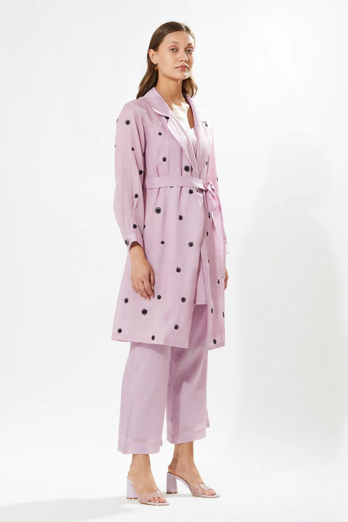 Lavender Floral Tunic Set