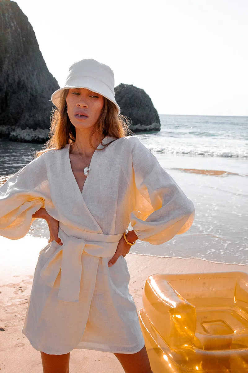 Linen Wrap Dress