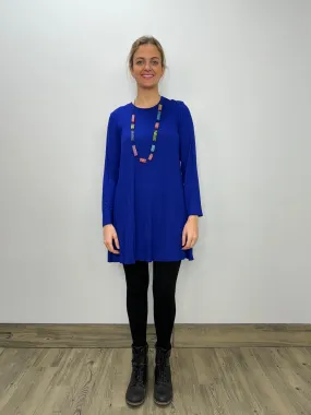 Long Sleeve Basic A-Line Tunic - Royal
