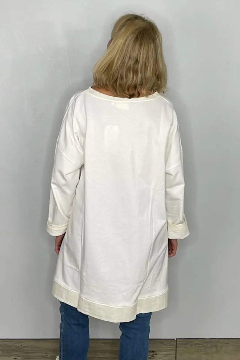 Long Sleeve Hi-Low Fleece Tunic