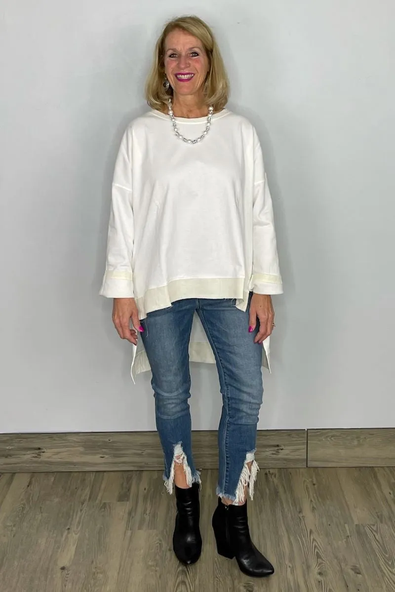 Long Sleeve Hi-Low Fleece Tunic