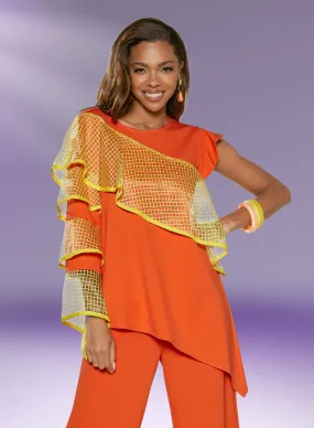 Love The Queen 17375T - Tang Yel - Chiffon Tunic Top