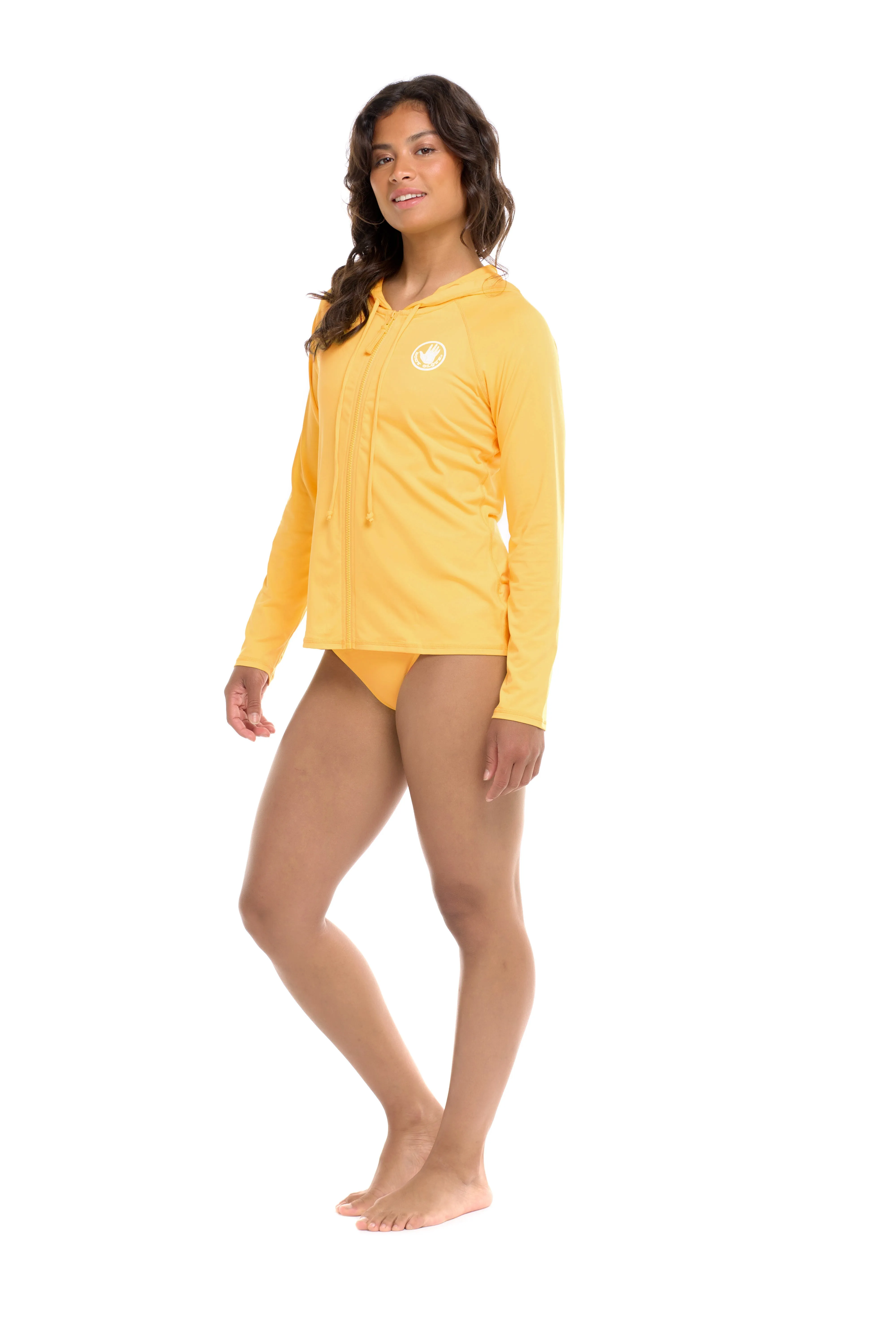 Mandie Hoodie Rashguard - Canary