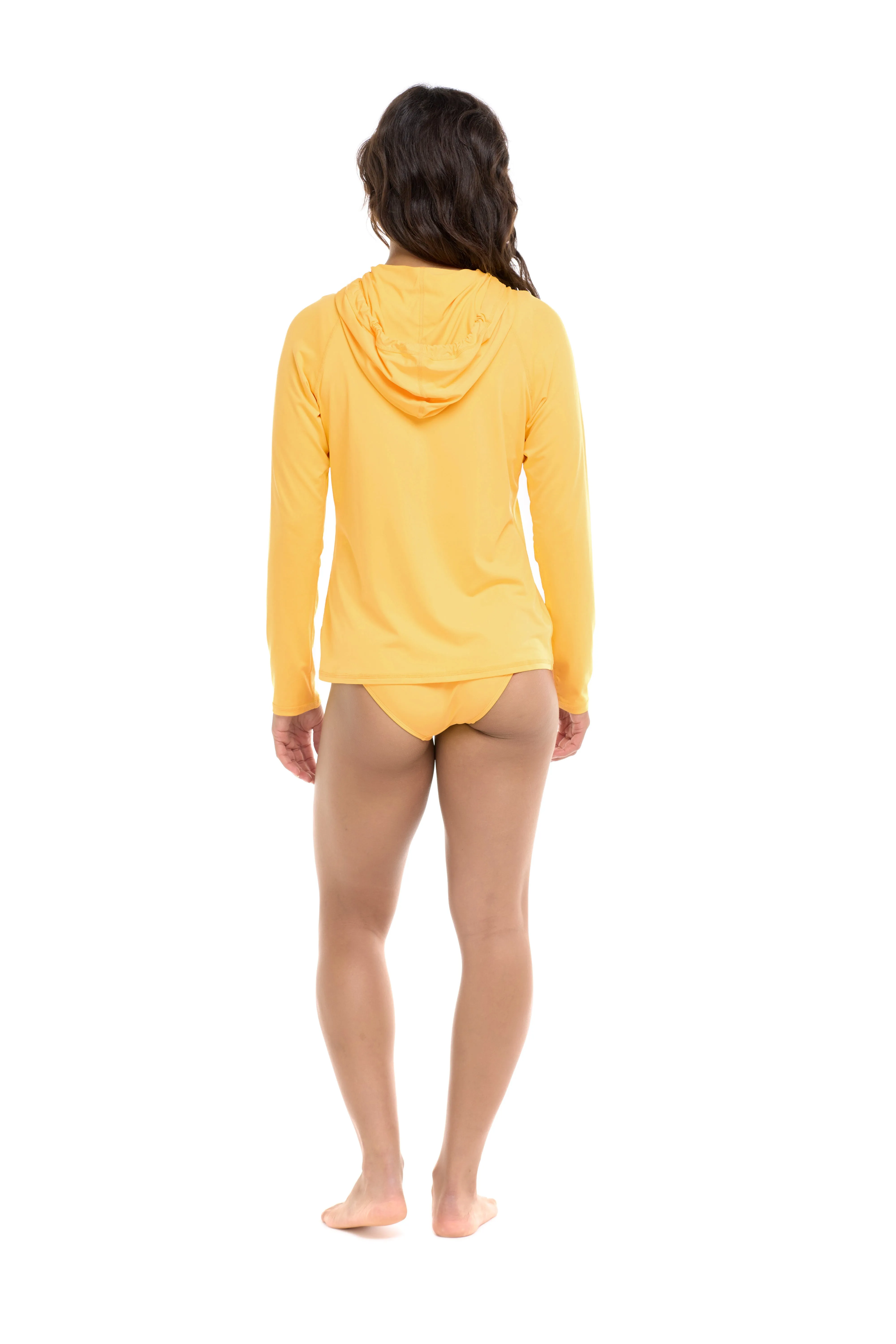 Mandie Hoodie Rashguard - Canary