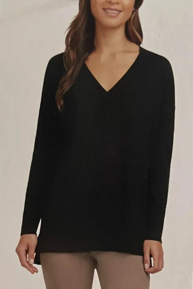 Matty M Ladies' V-Neck Sweater Lightweight Tunic Length