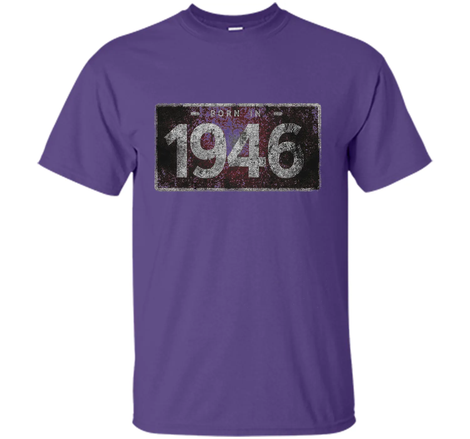 Men's 1946 License Plate 70th Birthday 70 Years Old Funny T-Shirt