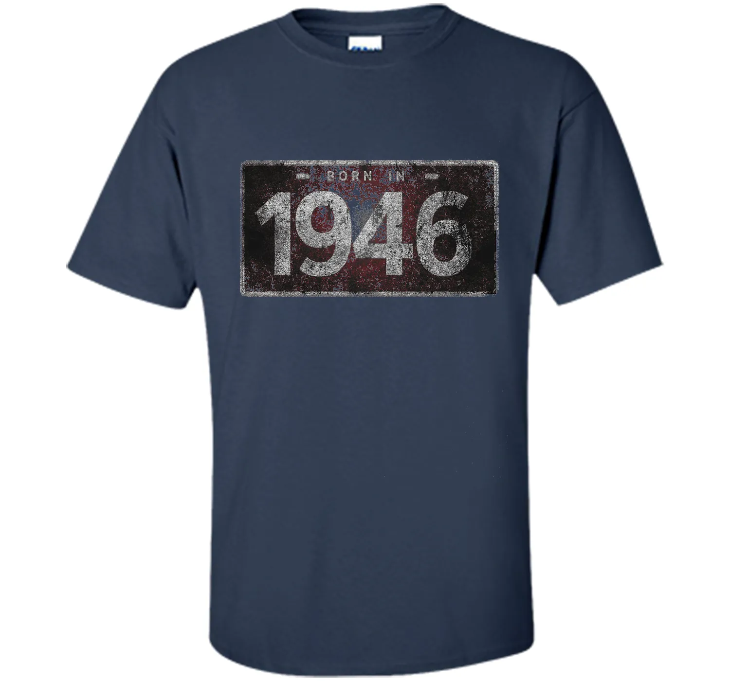Men's 1946 License Plate 70th Birthday 70 Years Old Funny T-Shirt
