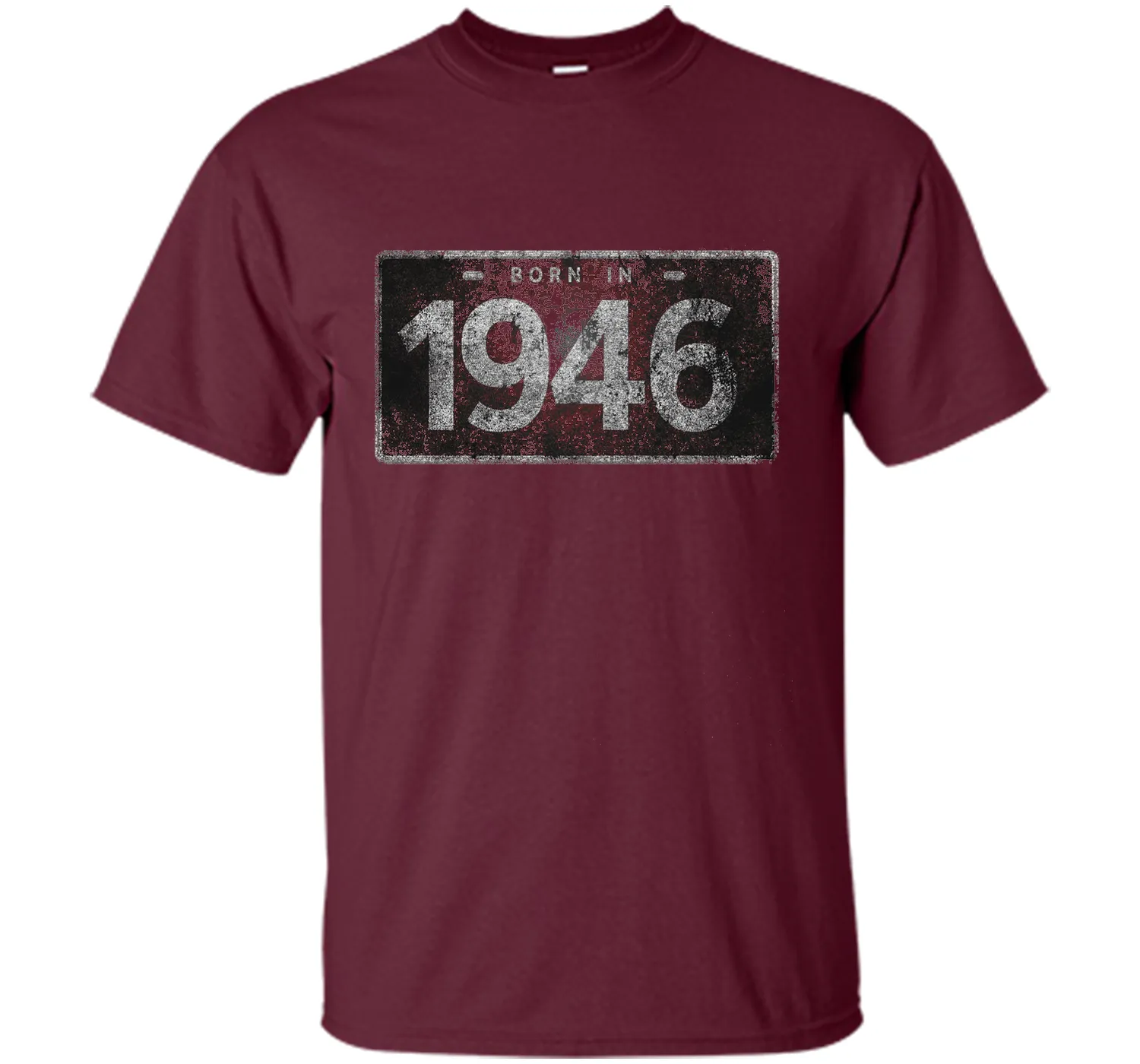 Men's 1946 License Plate 70th Birthday 70 Years Old Funny T-Shirt