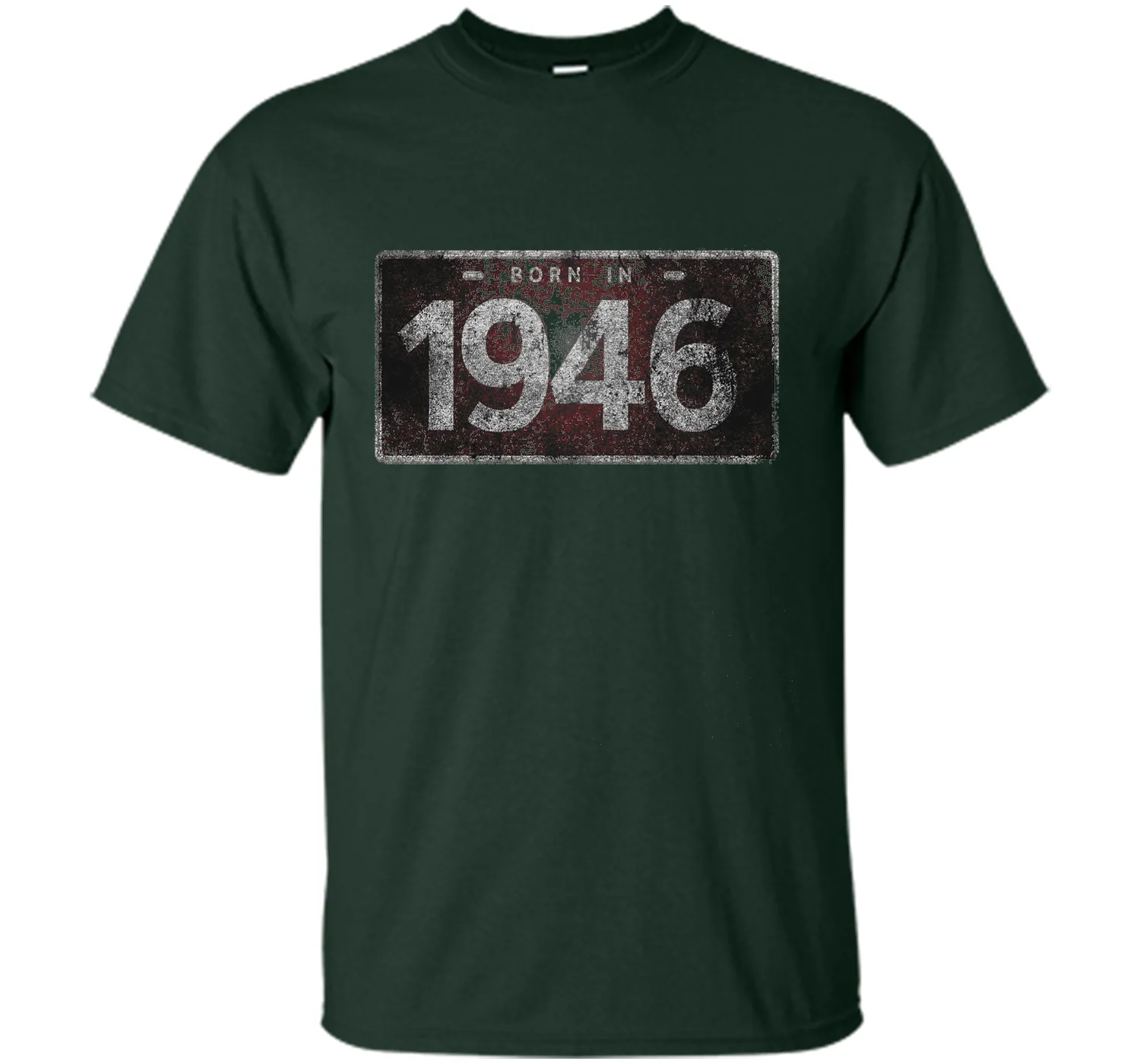 Men's 1946 License Plate 70th Birthday 70 Years Old Funny T-Shirt